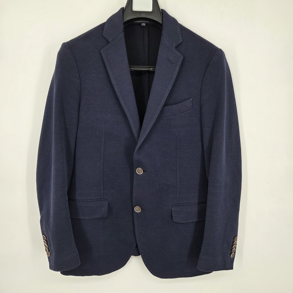 Suitsupply Blazer 38R Navy Blue Tessilgrosso Cotton Blend Unstructured Italy